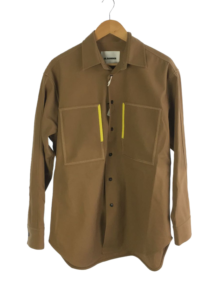 JIL SANDER◇20SS/長袖シャツ/15.5/コットン/キャメルブラウンL