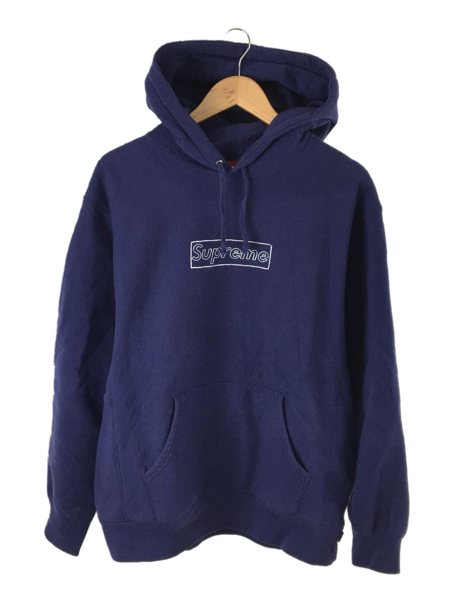 Supreme◇KAWS Chalk Logo Hooded Sweatshirt/パーカー/M/コットン/NVY