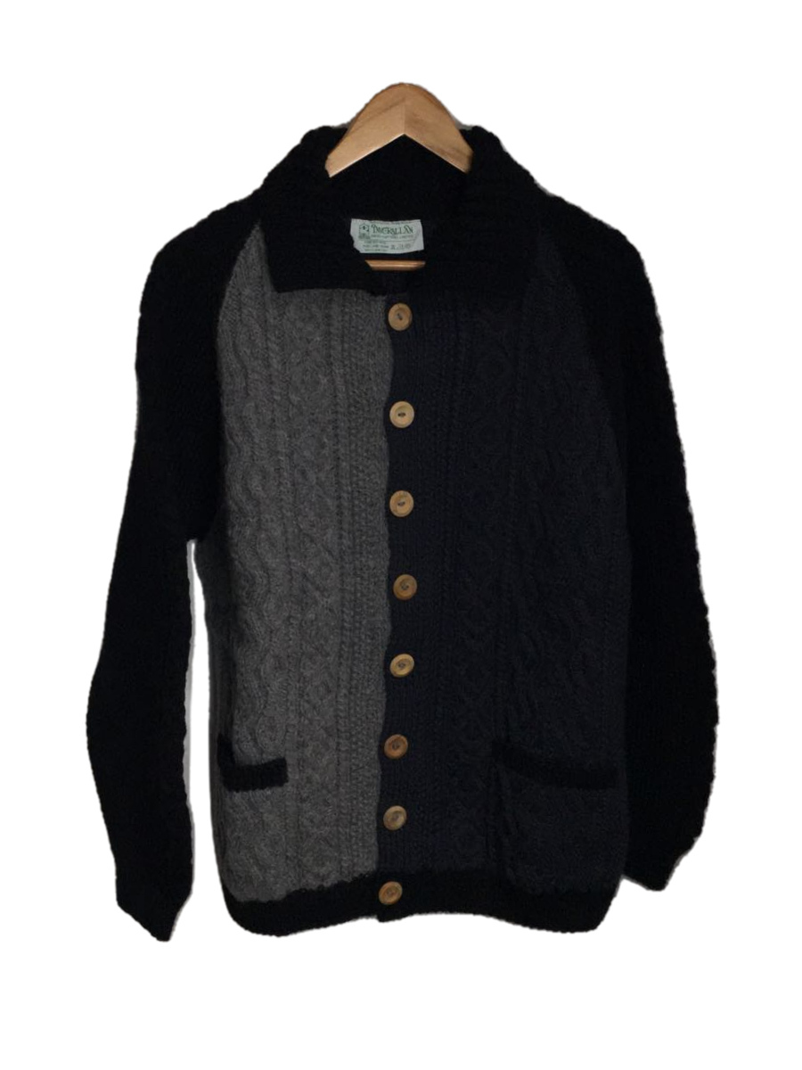 INVERALLAN◇アランハンドニットカーディガン/ウール/BLK/GRY | www