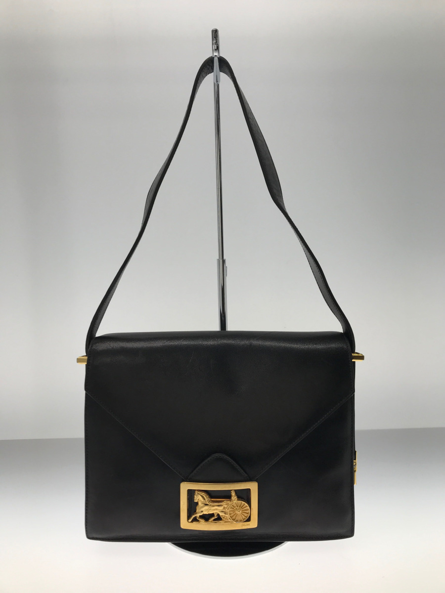 CELINE◇セリーヌ/OLD/馬車金具/内部ダメージ有/ハンドバッグ/レザー