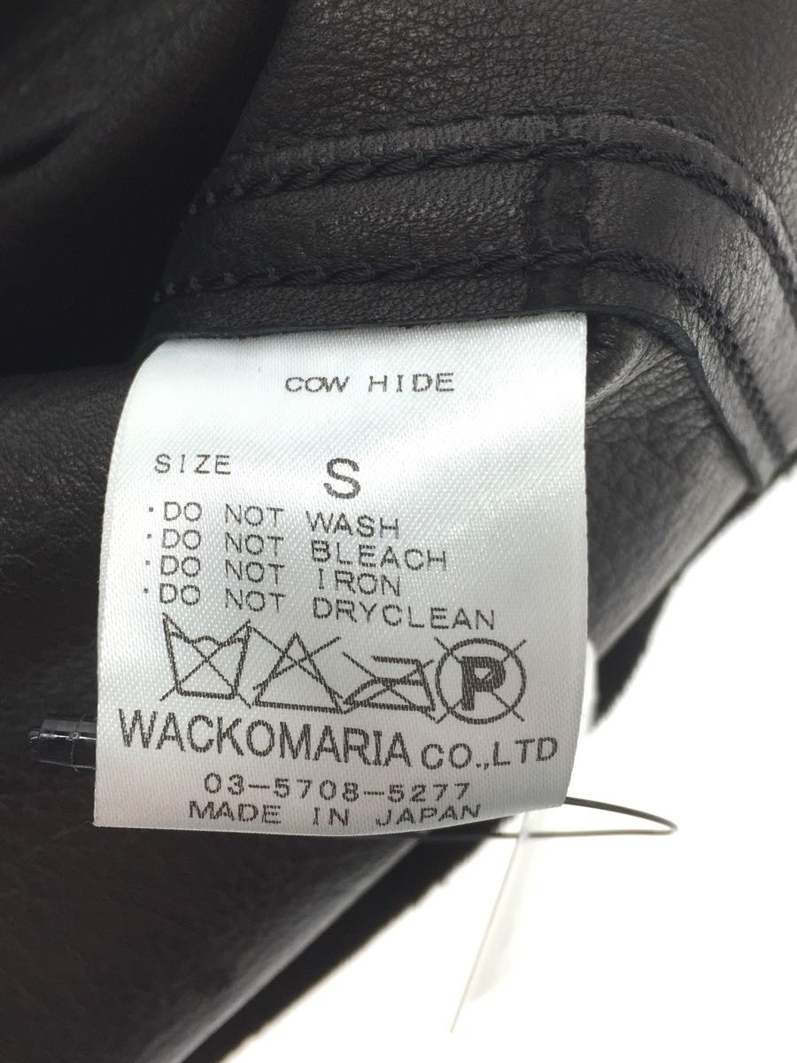 WACKO MARIA◇Suede Trucker Jacket/S/牛革/ブラック/スウェード | www