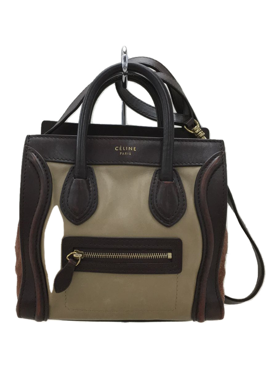 ノのサイズ⊓ celine - ラゲージ革×スエード2wayハンド ショルダー