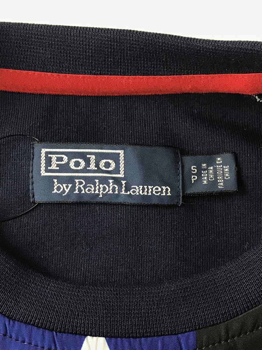 POLO RALPH LAUREN◆スウェット/S/ポリエステル/BLU 3