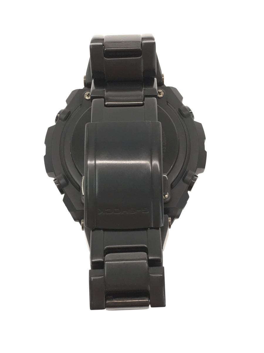 CASIO◇ソーラー腕時計・G-SHOCK/デジアナ/ステンレス/BLK/ブラック