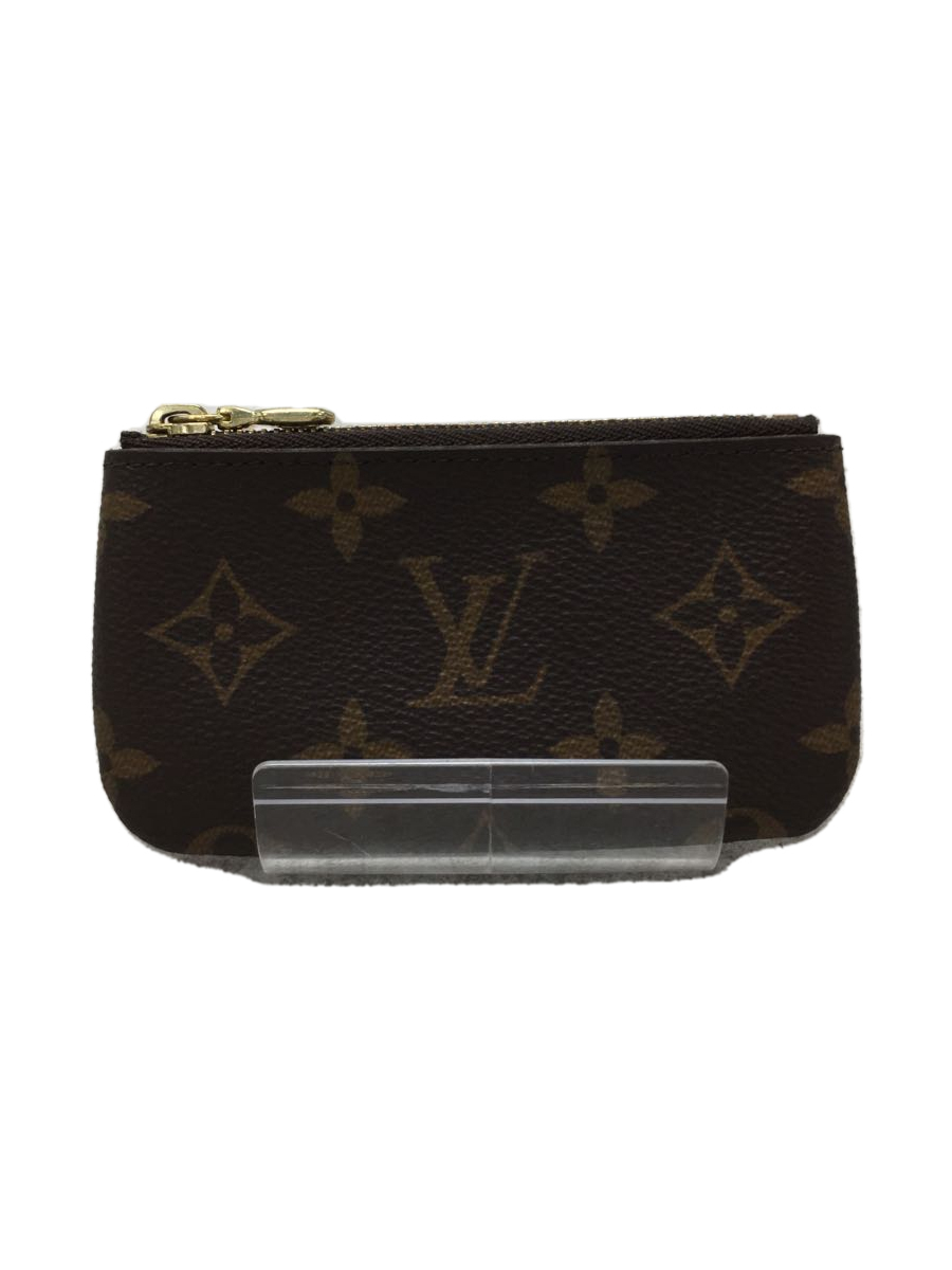 LOUIS VUITTON◇ポシェット・クレ_モノグラム/茶/コインケース/小銭