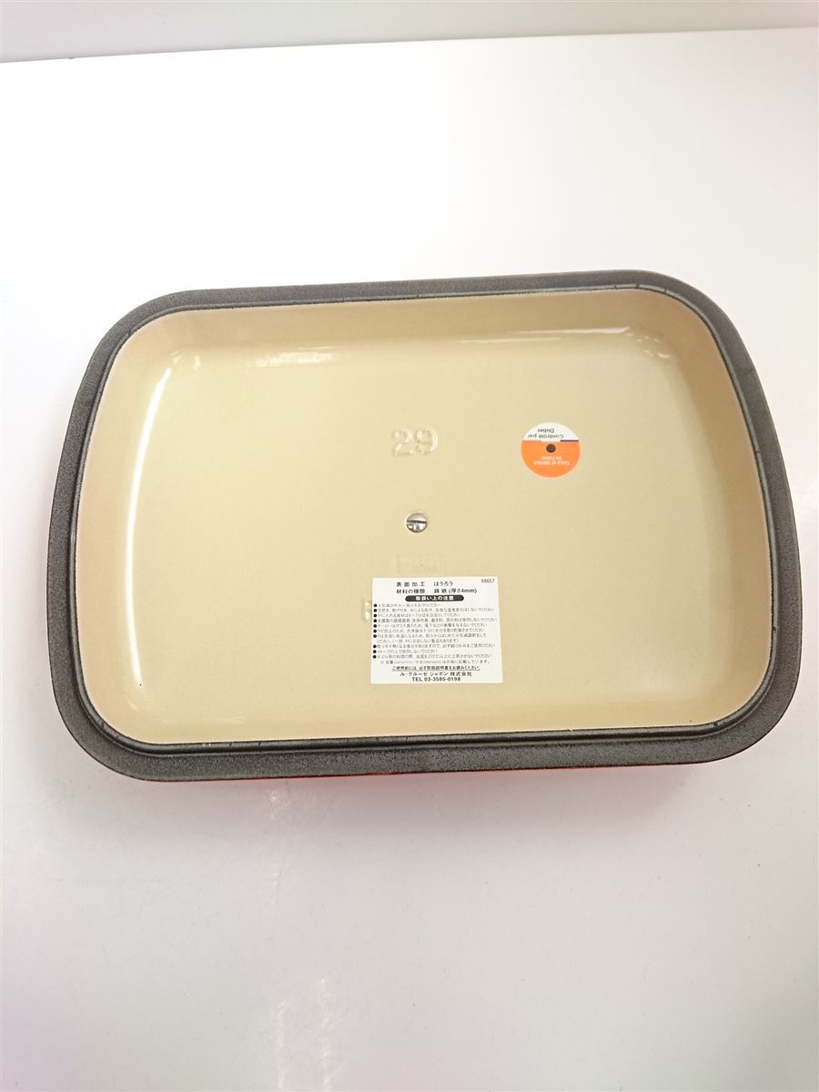 LE CREUSET◇調理器具その他/RED/ココットレクタンギュラー/29cm