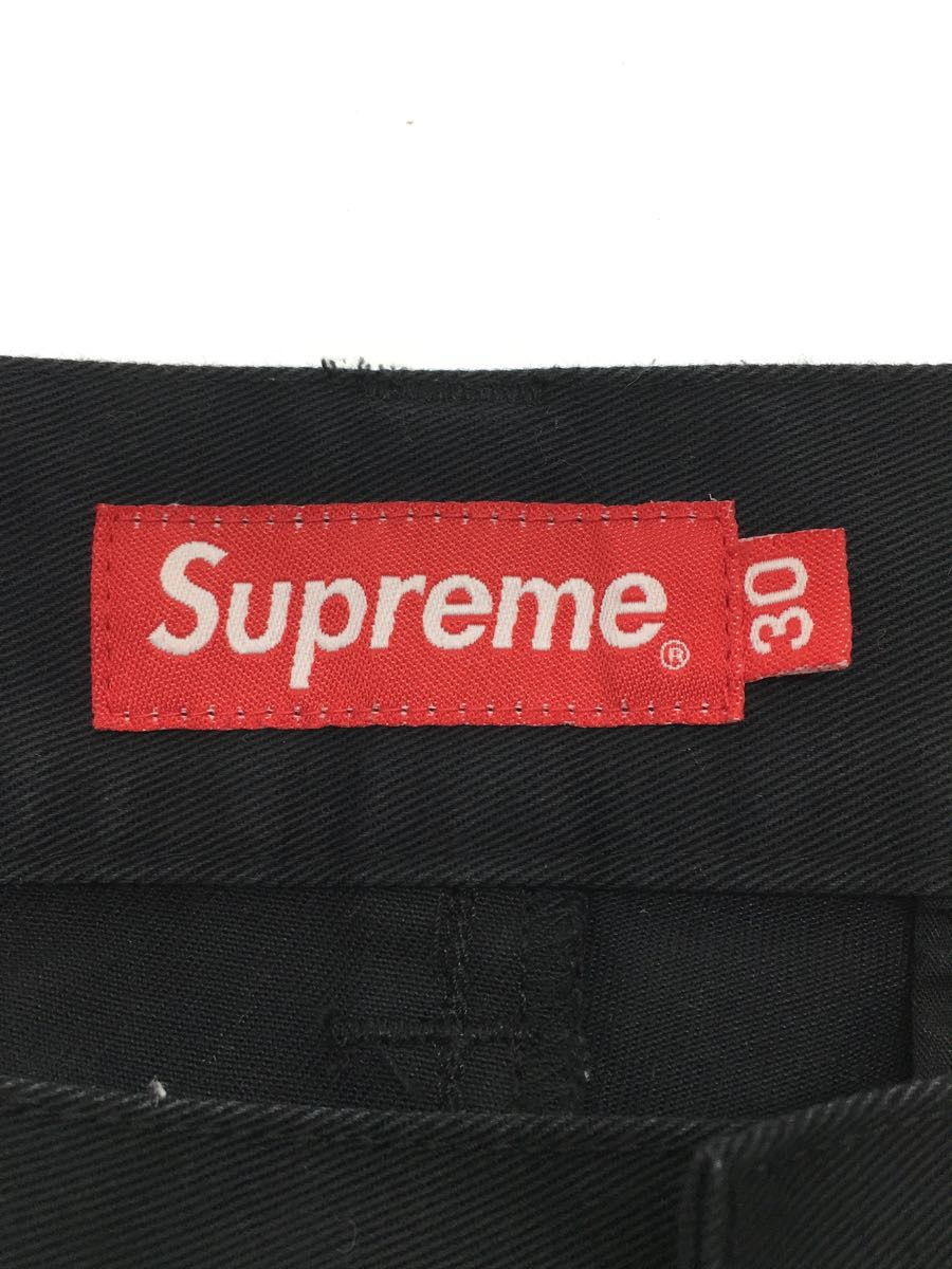 Supreme◇20ss/Work Pant/ストレートパンツ/30/コットン/BLK/無地