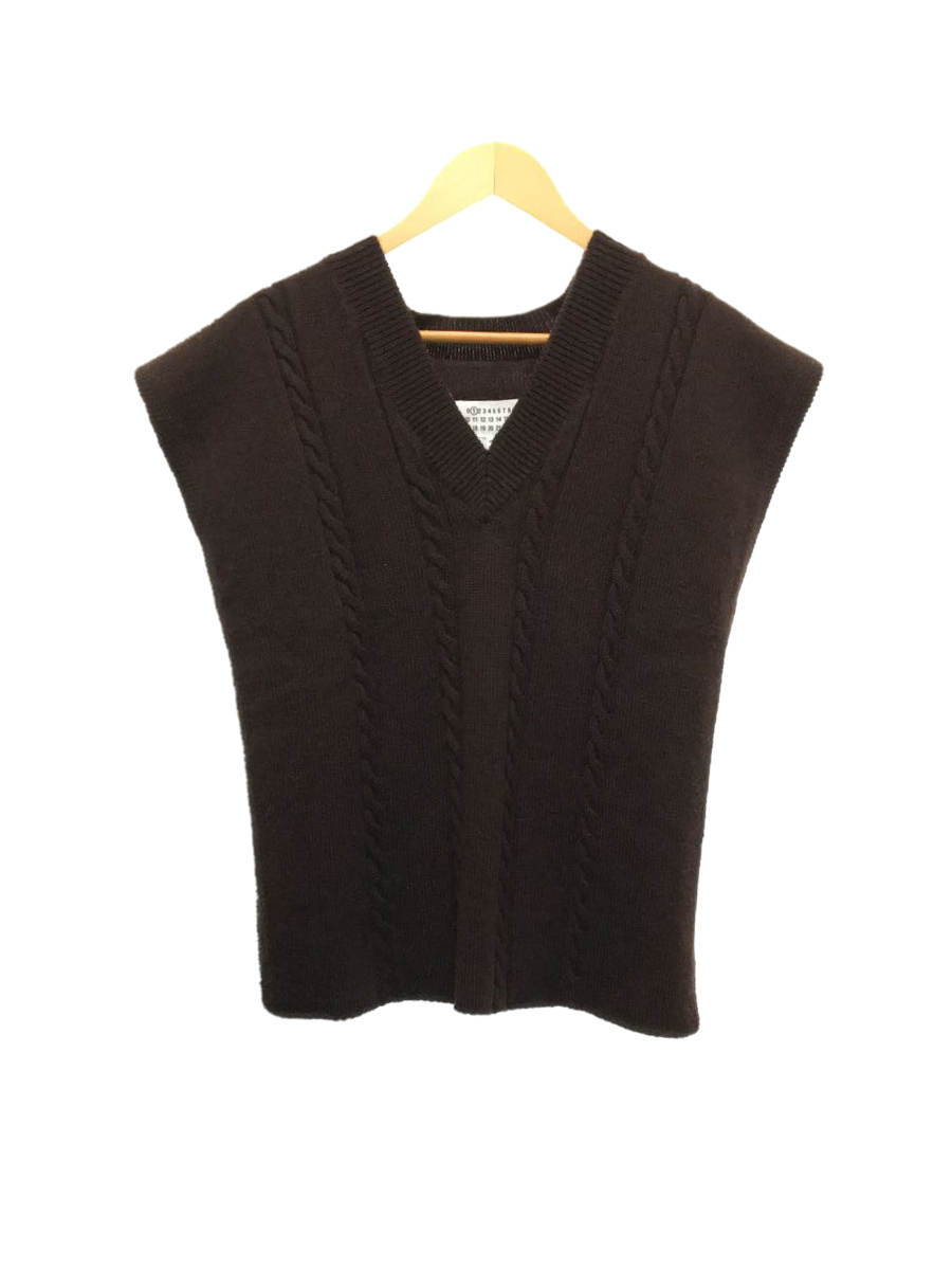 Maison Margiela◇21AW/イレヘム/Vネック/ニットベスト(薄手)/S/ウール
