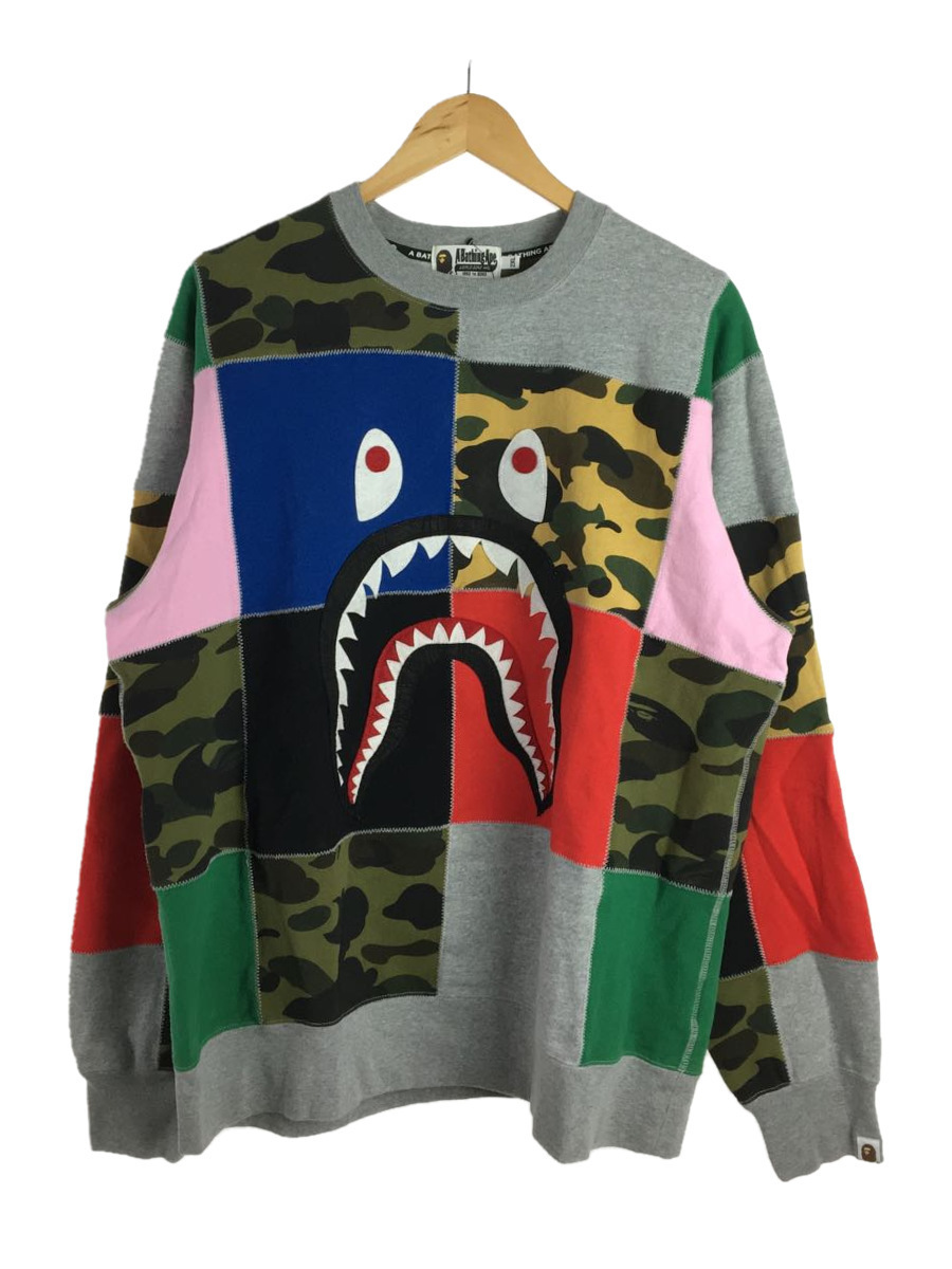 A BATHING APE◇A BATHING APE/スウェット/XXL/コットン/PATCHWORK