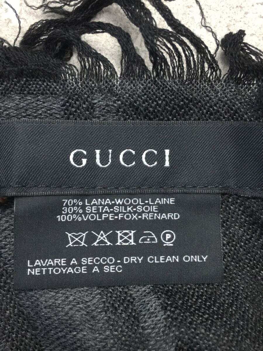 GUCCI◇ストール/ウール/ブラック/総柄/GG | activoskateshop.com