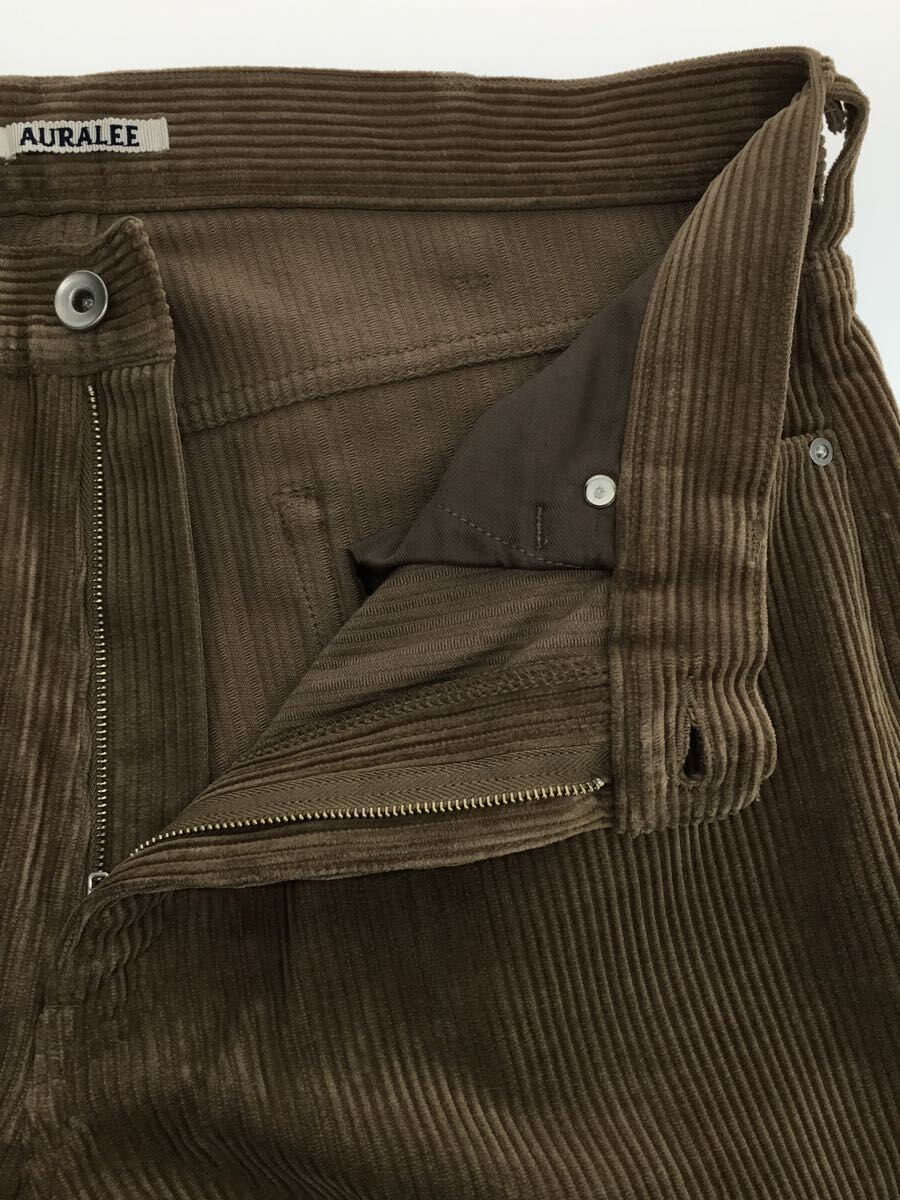 AURALEE◇19AW/WASHED CORDUROY 5P PANTS/ボトム/4/コットン/BRW