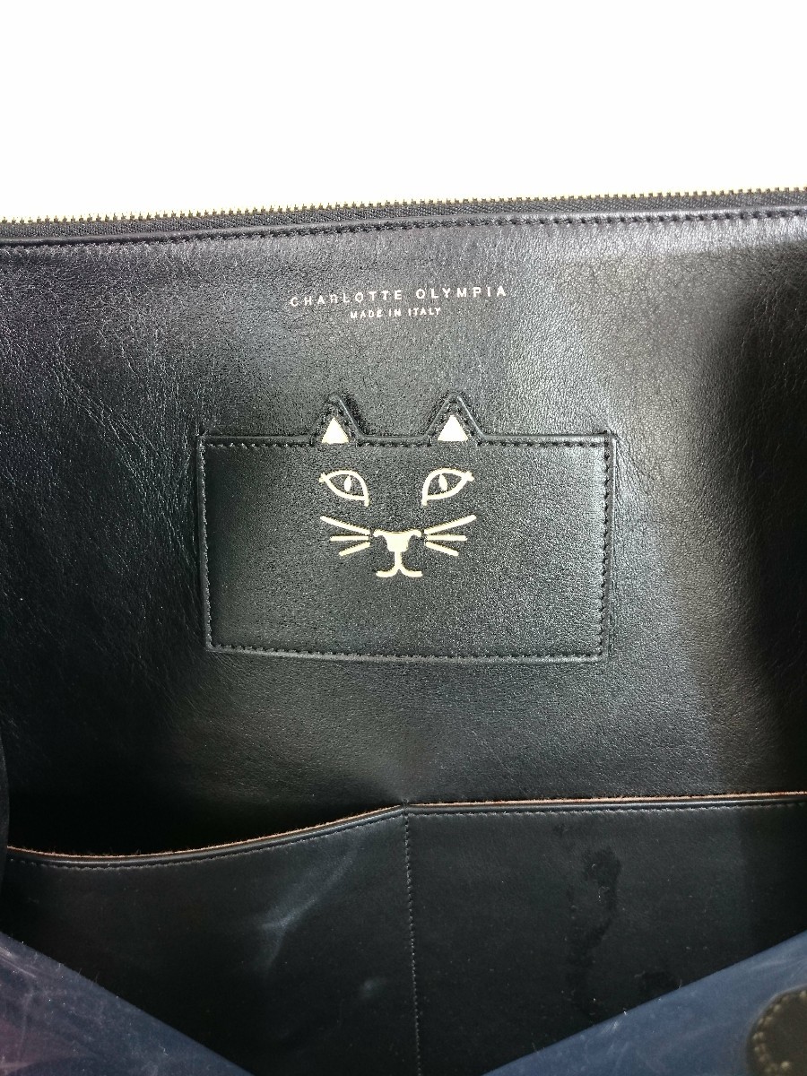 Charlotte Olympia◇トートバッグ/レザートートバッグ/ジップ/クリア