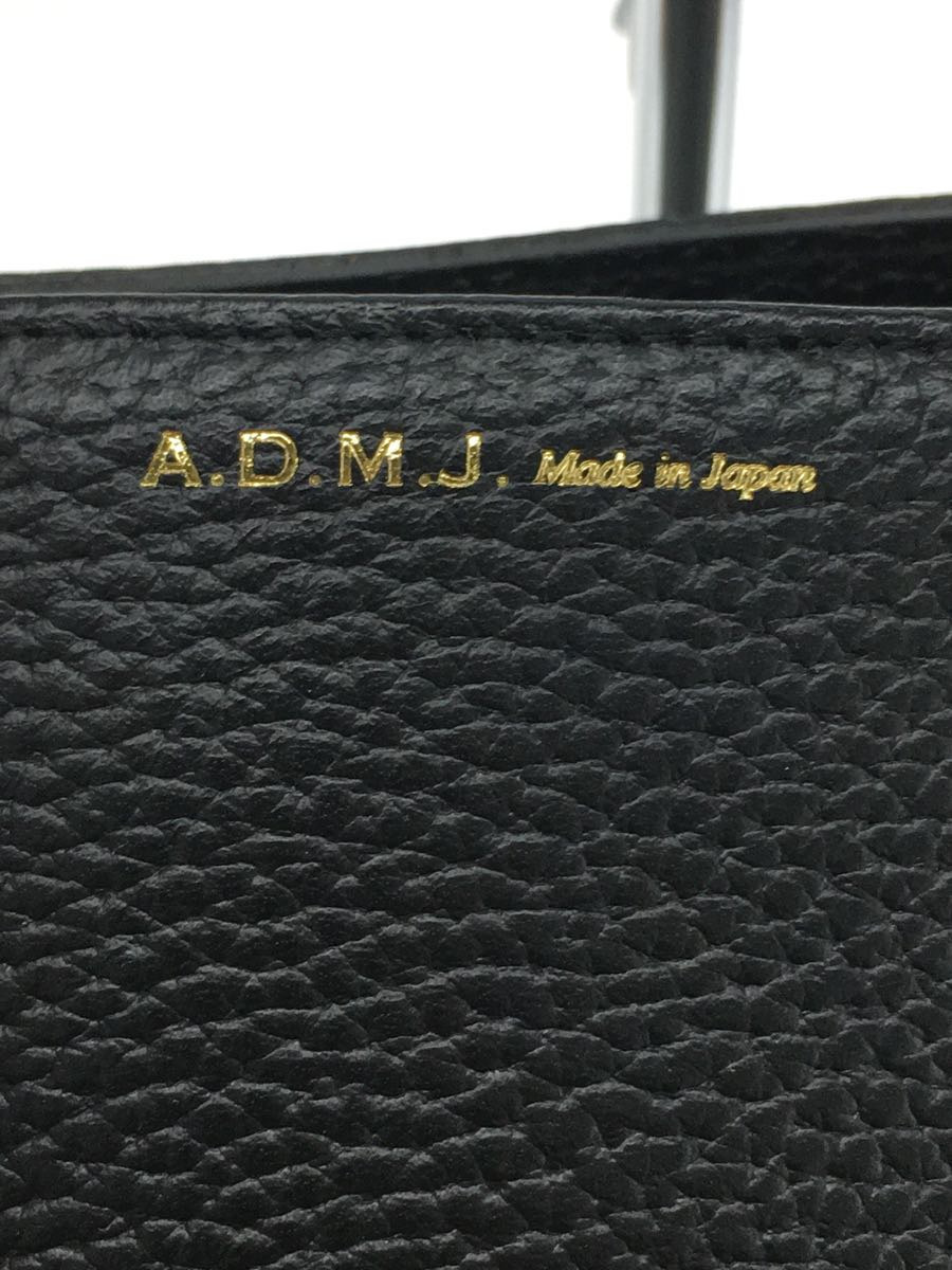 A.D.M.J.◇トートバッグ/レザー/BLK | nashandjones.com