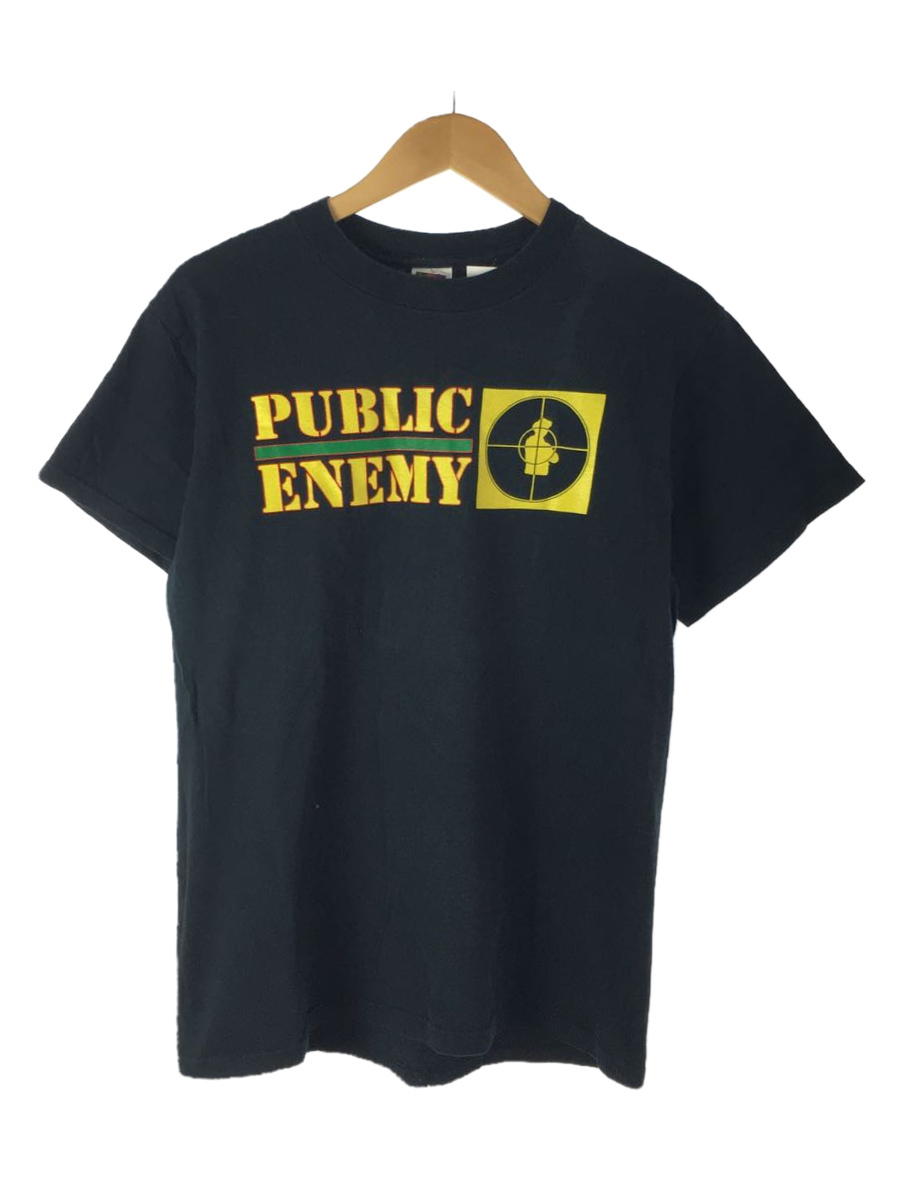 PUBLIC ENEMY/FRUIT OF THE LOOMボディ/Tシャツ/M/コットン/BLK