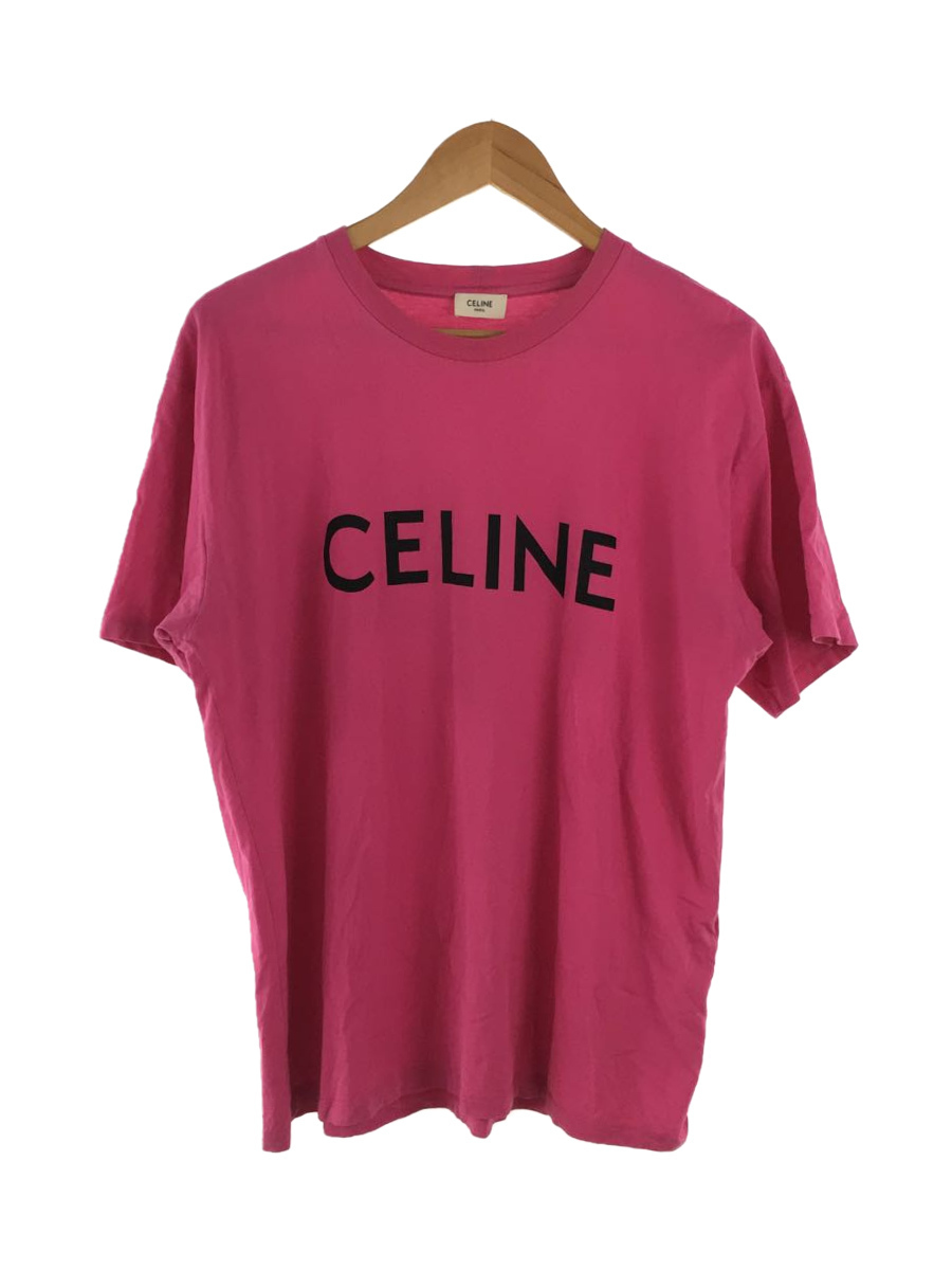 CELINE◇セリーヌ/ロゴプリント ルーズフィットTシャツ/S/コットン