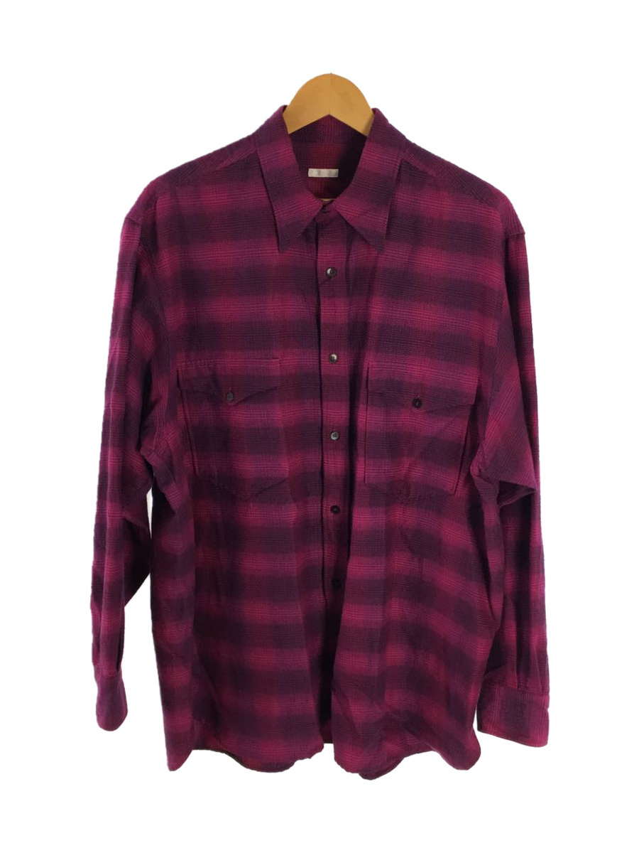 COMOLI◇21AW/ウールシルクワークシャツ/長袖シャツ/3/シルク/PUP
