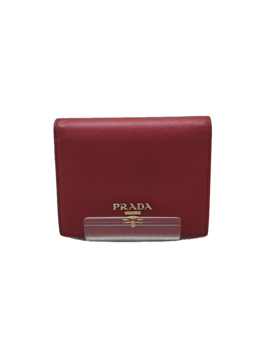 PRADA◆2つ折り財布/-/RED