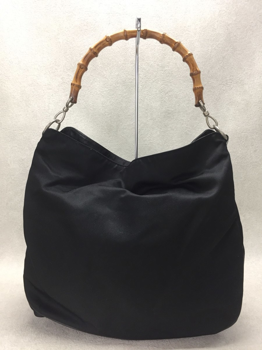 GUCCI◇バンブー/ショルダーバッグ/ナイロン/黒 cnema.fr