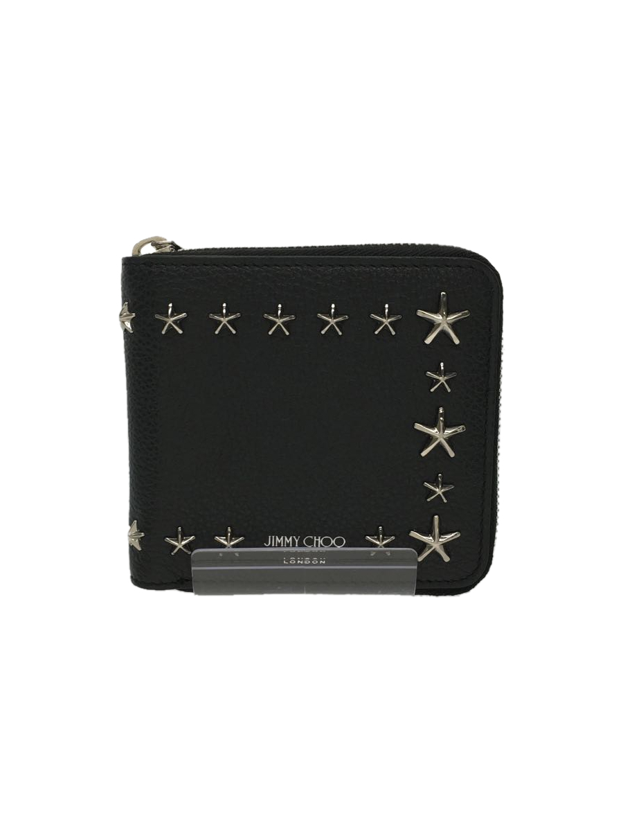 JIMMY CHOO◇ジミーチュウ/2つ折り財布/レザー/BLK richproducts.com.au