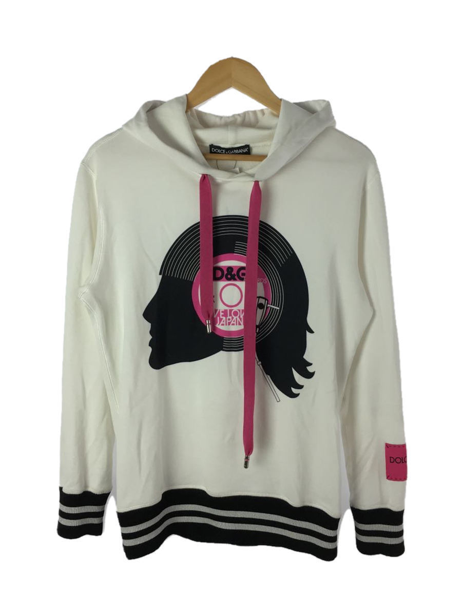 DOLCE&GABBANA◇パーカー/36/コットン/ホワイト/無地/シミ有り cnema.fr