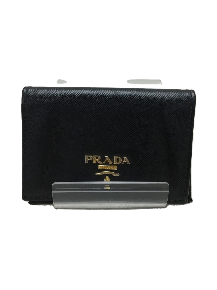 PRADA◇コインケース/レザー/ブラック/メンズ/プラダ/ ccorca.org