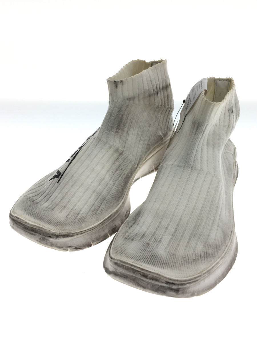 Maison Margiela◆19SS/ロゴロートップソックスニーカー/USED加工/41/WHT