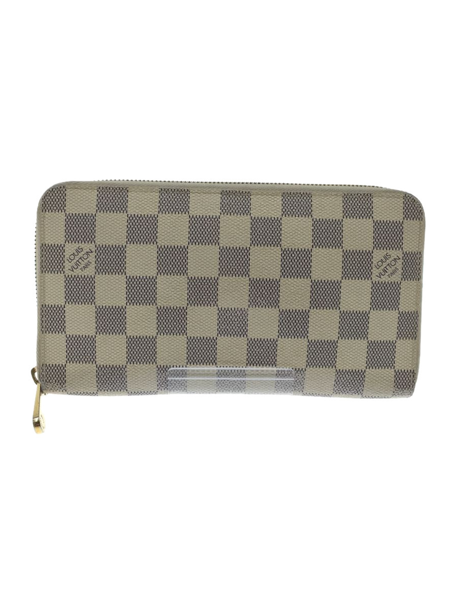 LOUIS VUITTON◇ジッピー・オーガナイザー_ダミエ・アズール_WHT/PVC