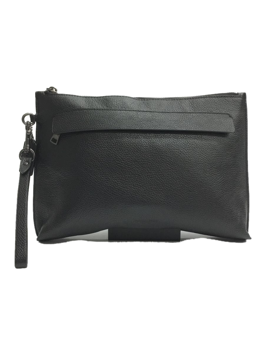 COACH◇セカンドバッグ/クラッチバッグ/ポーチ/レザー/BLK/F28614