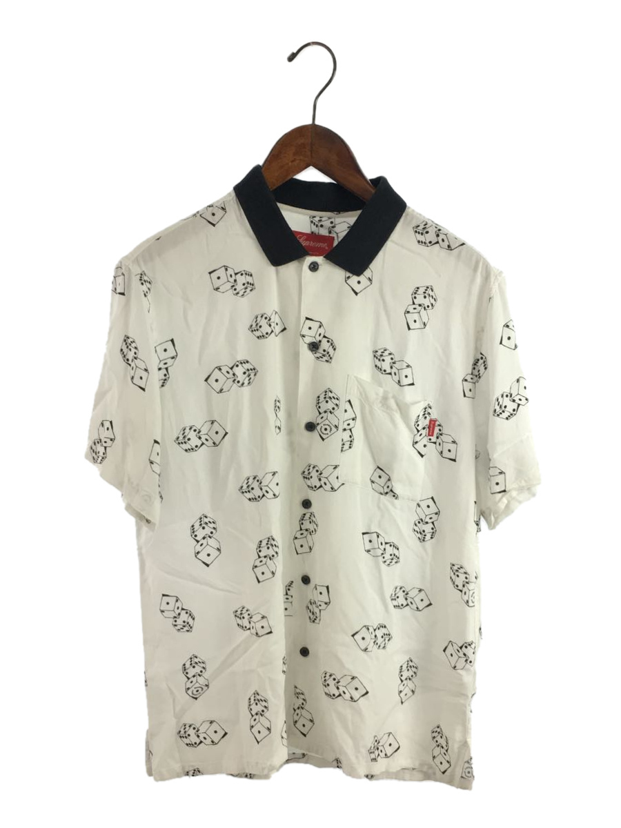 Supreme◆19SS/Dice Rayon S/S Shirt半袖シャツ/S/レーヨン/WHT