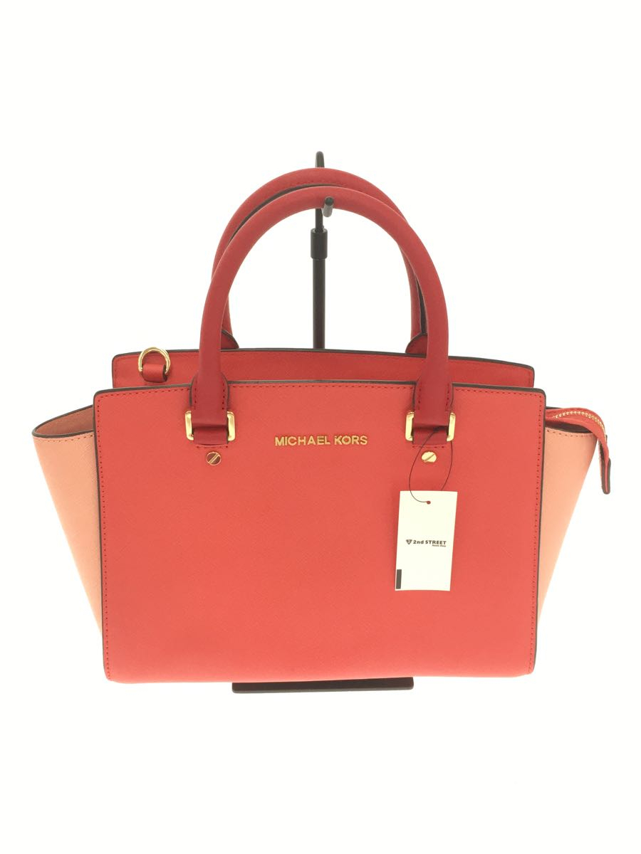 MICHAEL KORS◆ハンドバッグ/レザー/RED