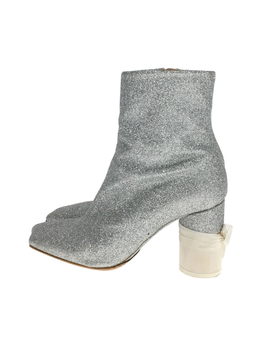 Maison Margiela◇シルバーグリッターヒールブーツ/足袋/ブーツ/38.5