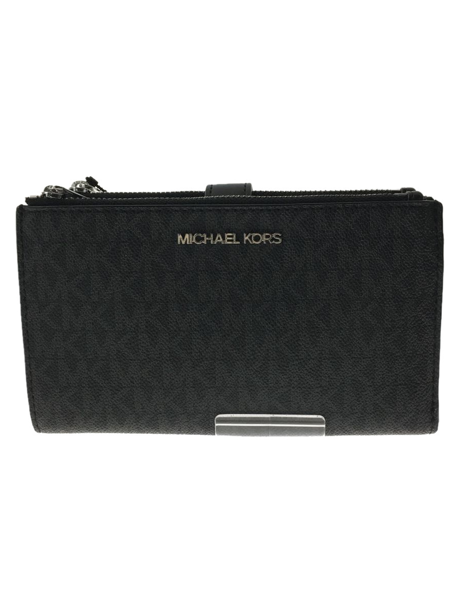 MICHAEL KORS◆長財布/PVC/BLK/総柄/35F8STVW0B