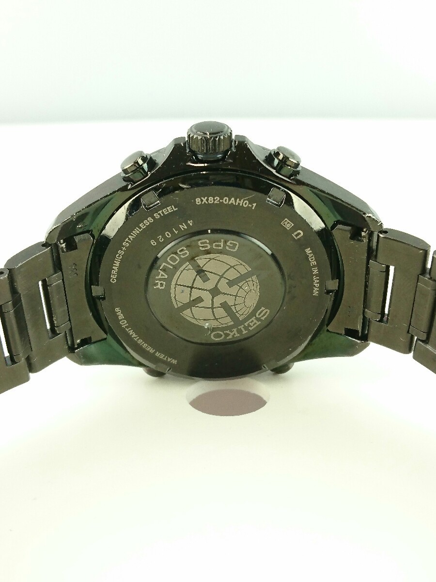 SEIKO◇ASTRON/ソーラー腕時計/アナログ/ステンレス/BLK/BLK/8X82-0AH0