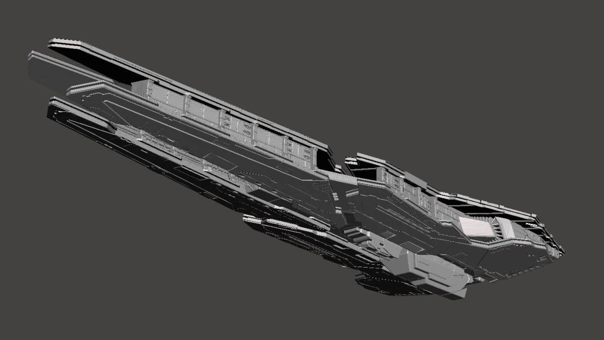 Elite Dangerous Farragut-Class Battle Cruiser ファラガット級 バトルクルーザー 3Dプリント 未塗装・未組立_画像3