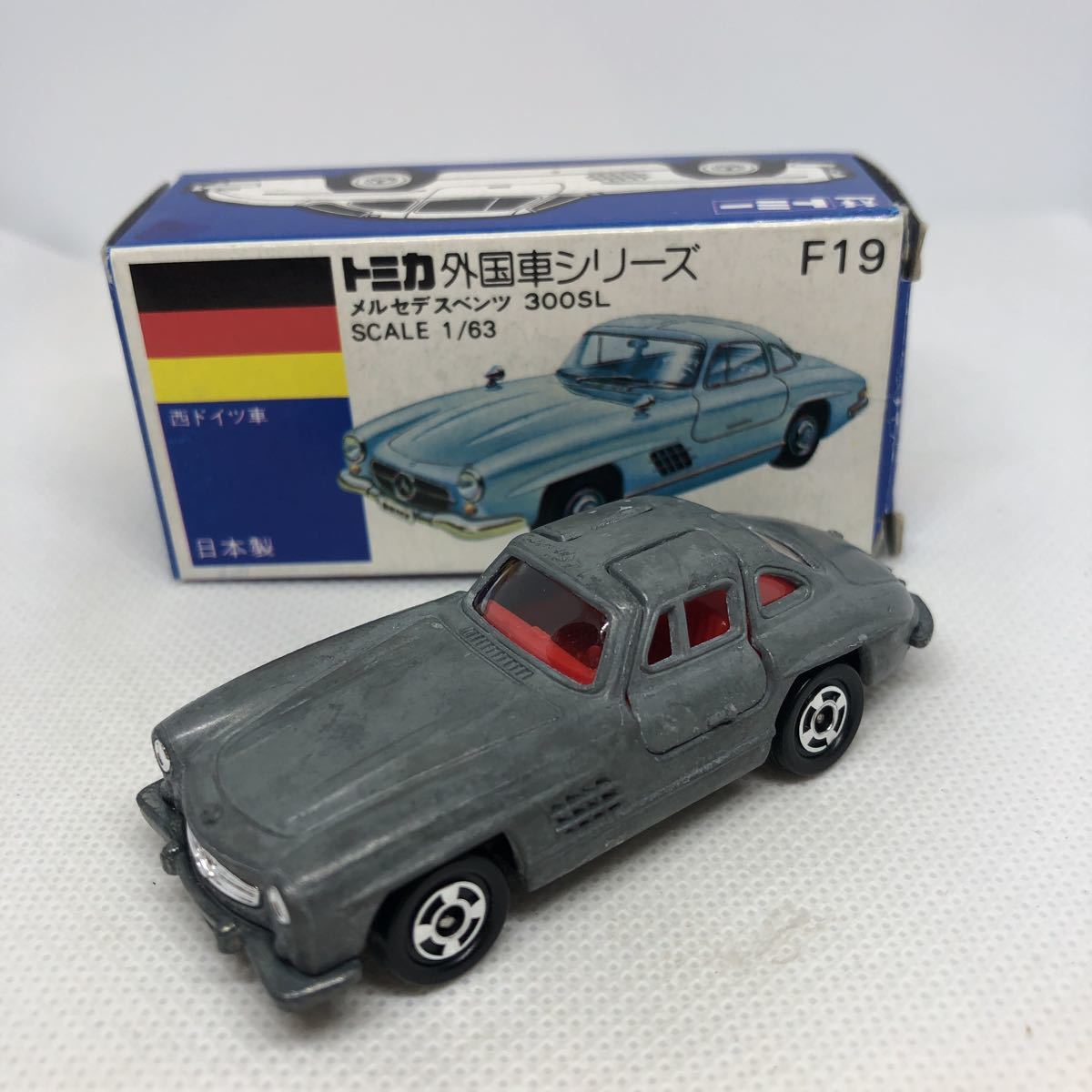 トミカ 日本製 青箱 F19 メルセデス ベンツ 300 SL 無塗装 当時物 絶版
