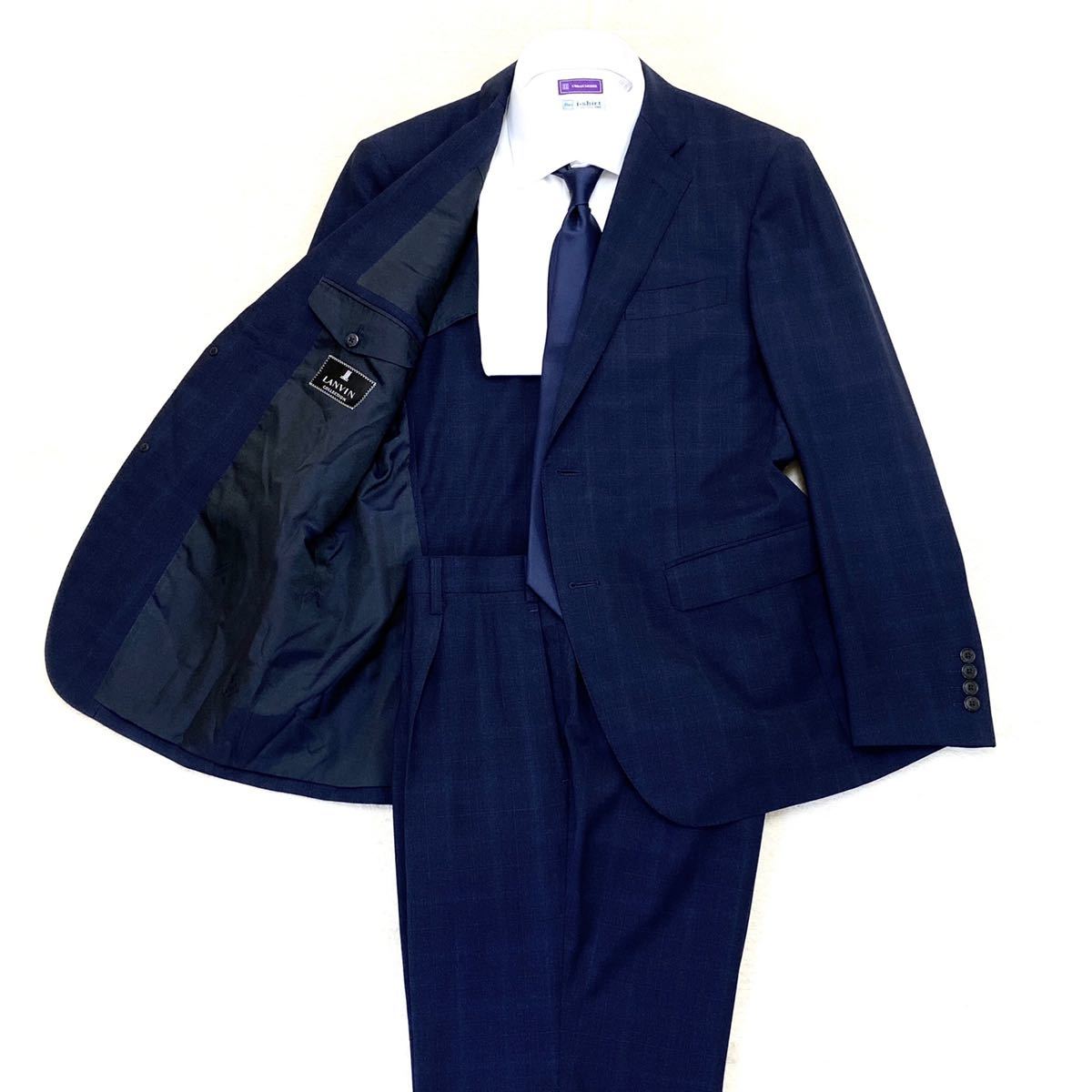 7025 美品!! LANVIN COLLECTION ランバン コレクション 艶感 背抜き