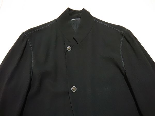 【美品】黒タグ ジョルジオアルマーニ ARMANI スタンドカラー デザインジャケット コート SIZE:48 (M～L程度)_画像2