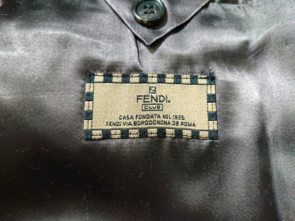 【美品】フェンディ FENDI ヘンリボーン 厚手 ステンカラーコート SIZE:50 (L～LL程度)_画像3