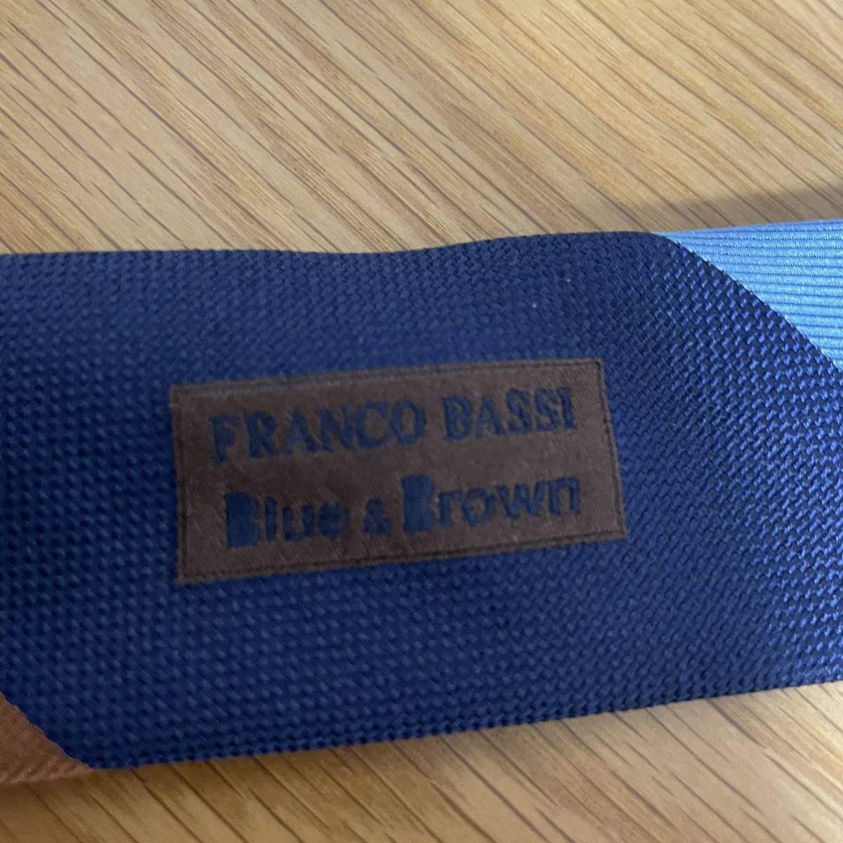 FRANCO BASSI for BEAMS F BLUE&BROWN 段落ち パネル ストライプ
