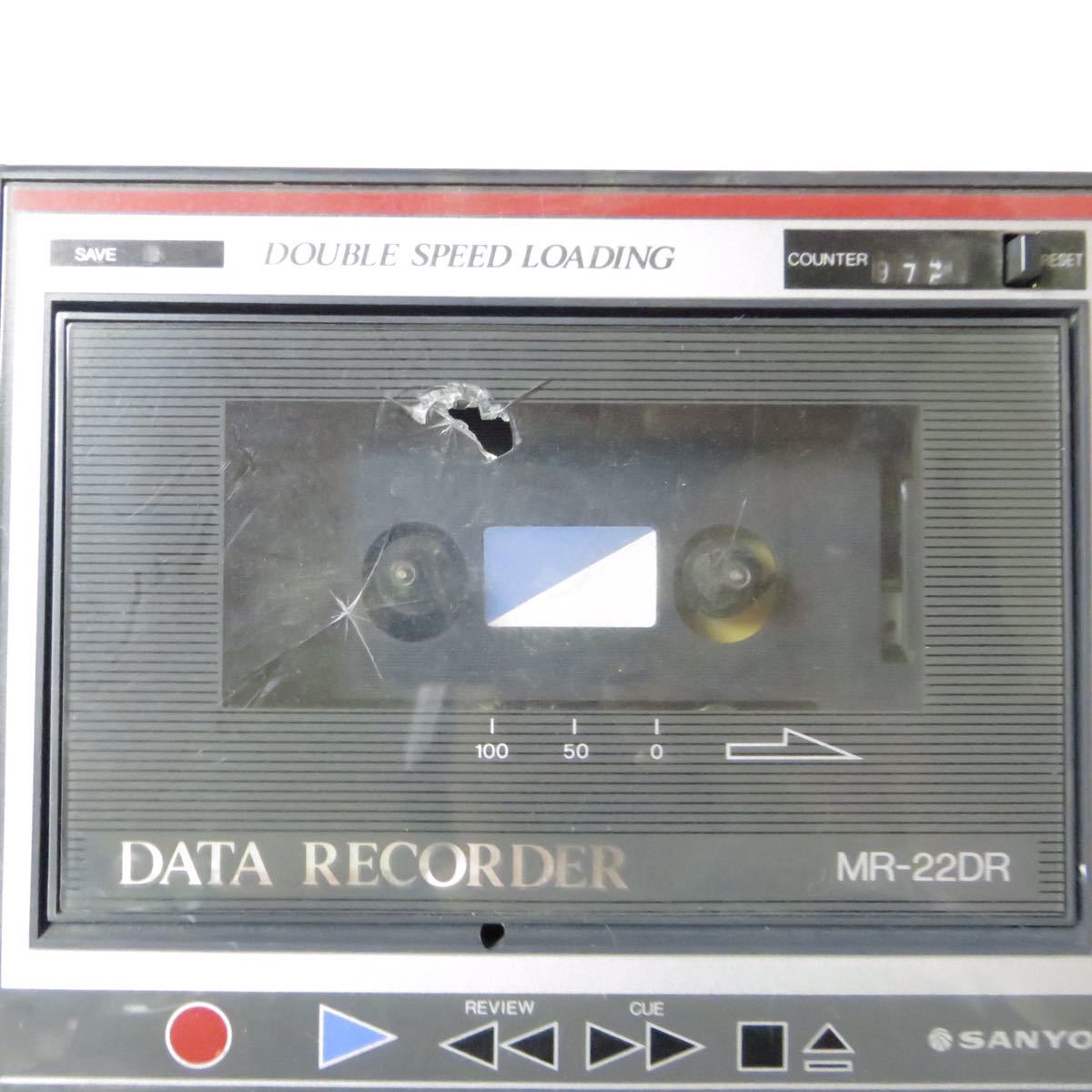 【お宝RYU】1円スタート♪ 三洋 MR-22DR(GR)データレコーダー　データレコーダー用 ジャンク品 カセットテープ プレイヤー A-60_画像6