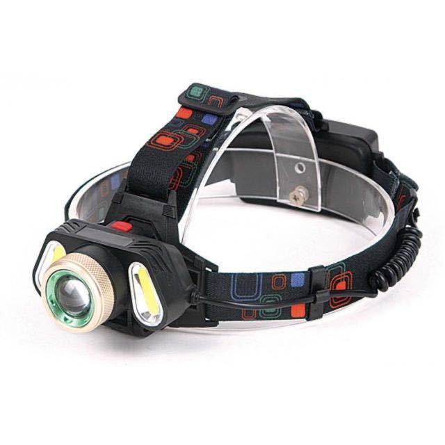 ヘッドライト LED ヘッドランプ USB充電式 ワークライト ヘッドバンドタイプ 高輝度 3灯 COBライト 作業灯 BBQ 釣り 登山 頭 懐中電灯