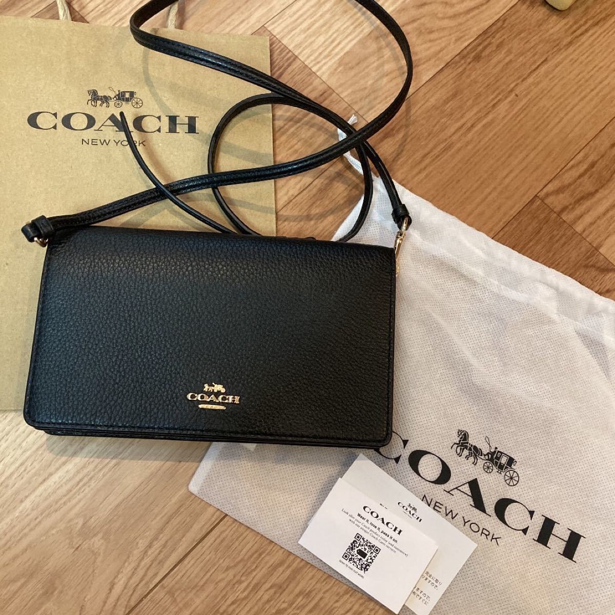 新品未使用COACH コーチお財布ショルダーブラック｜Yahoo!フリマ（旧