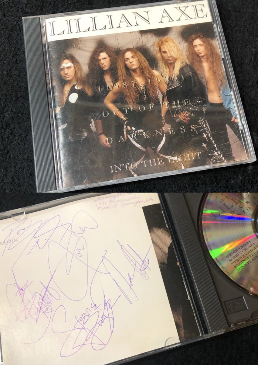 LILLIAN AXE Lilian axe autographed CD the best record skid row Pretty Boy Floyd laGUNS shirt vixen VAIN dangerous toys MOTLEY CRUE