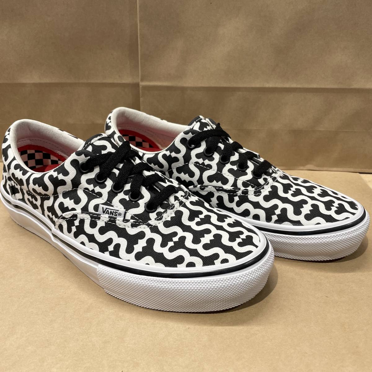 美品】 US8 26cm VANS SKATE ERA vn0a5krv5xh1 WHITE/BLACK バンズ