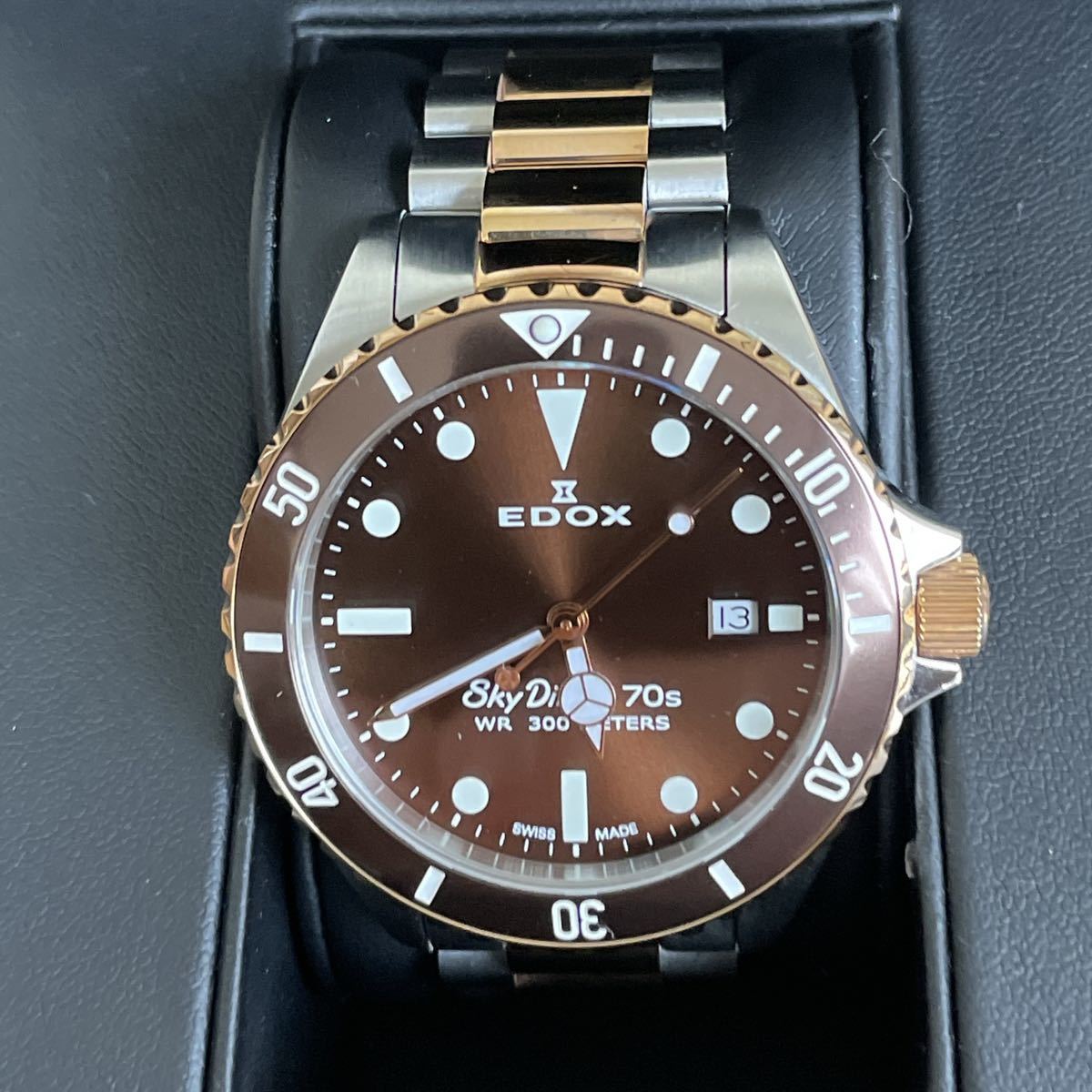 最終価格 エドックスEDOXスカイダイバー 70s デイト53017 最終価格 エドックスEDOXスカイダイバー 70s デイト53017