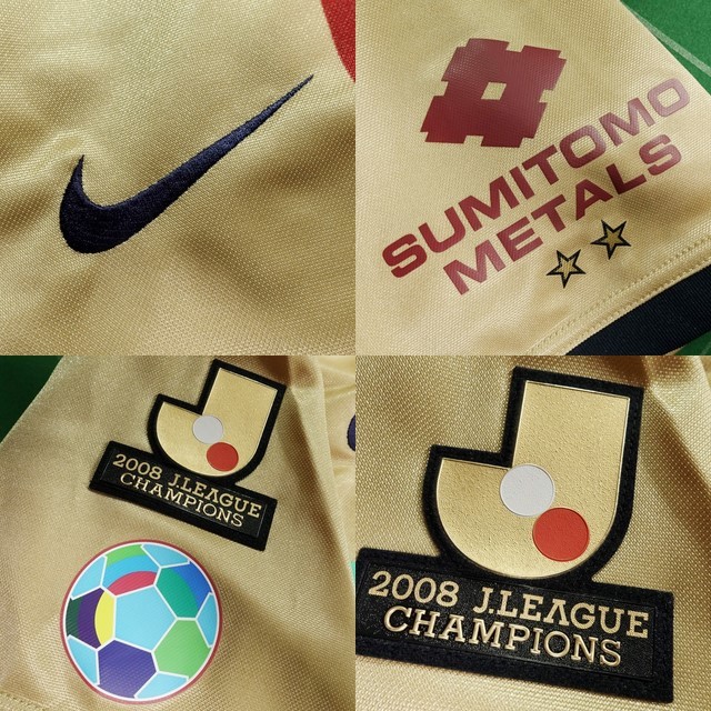 ■正規品 シーズンチケット購入者限定 Nike 2009 鹿島アントラーズ 3rd ゴールド 半袖M 未使用 !!!■_画像7