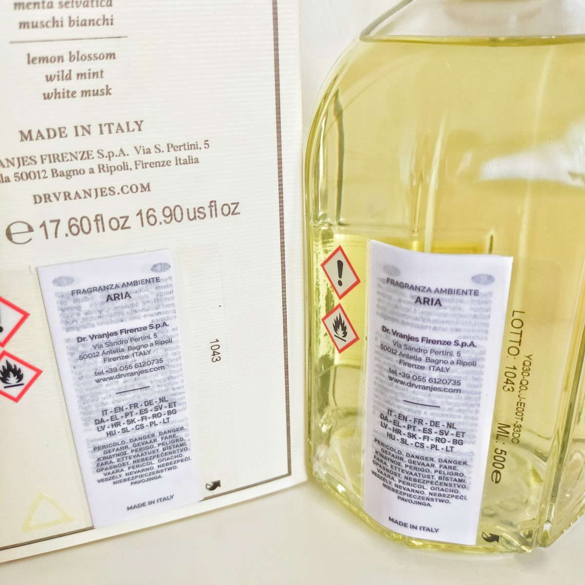 ドットール ヴラニエス アリア ディフューザー 500ml 【 新品未使用
