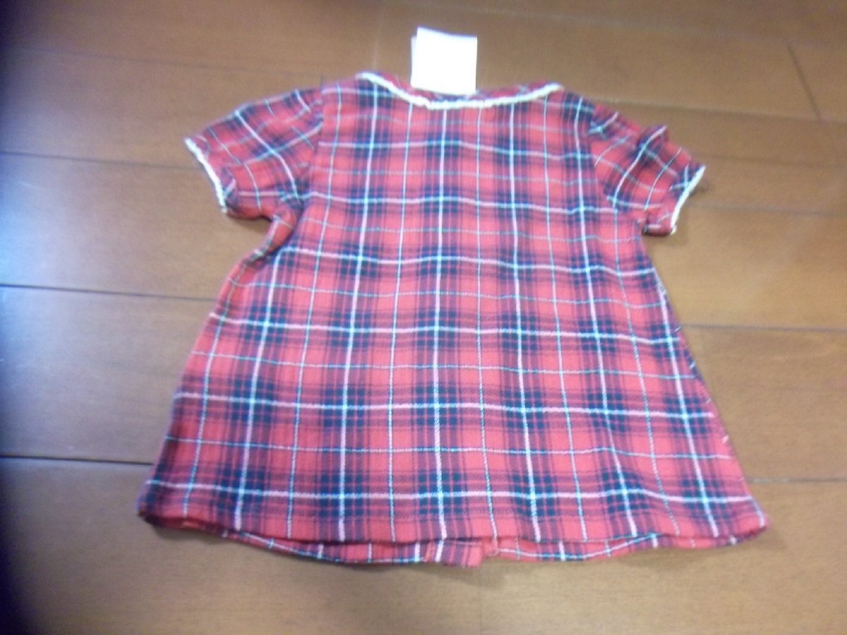 新品　女児　シャツ　チェック　サイズ90　クリックポスト発送可　切手可_画像3