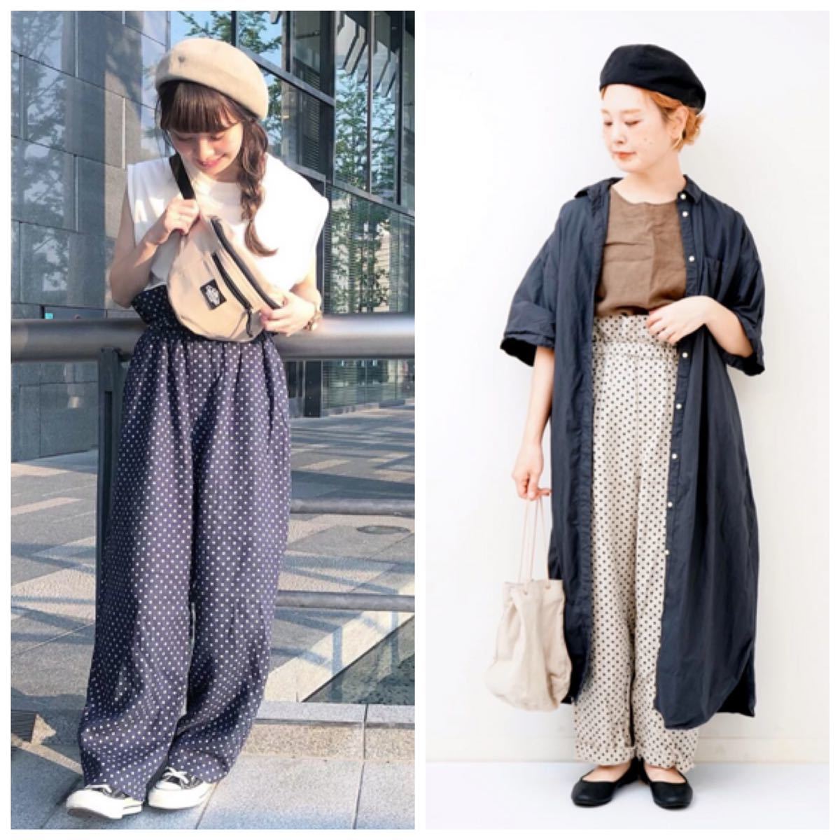 美品 BEAMS BOY リネン ドット キャンディーウエスト パンツ 美品 BEAMS BOY リネン ドット キャンディーウエスト パンツ