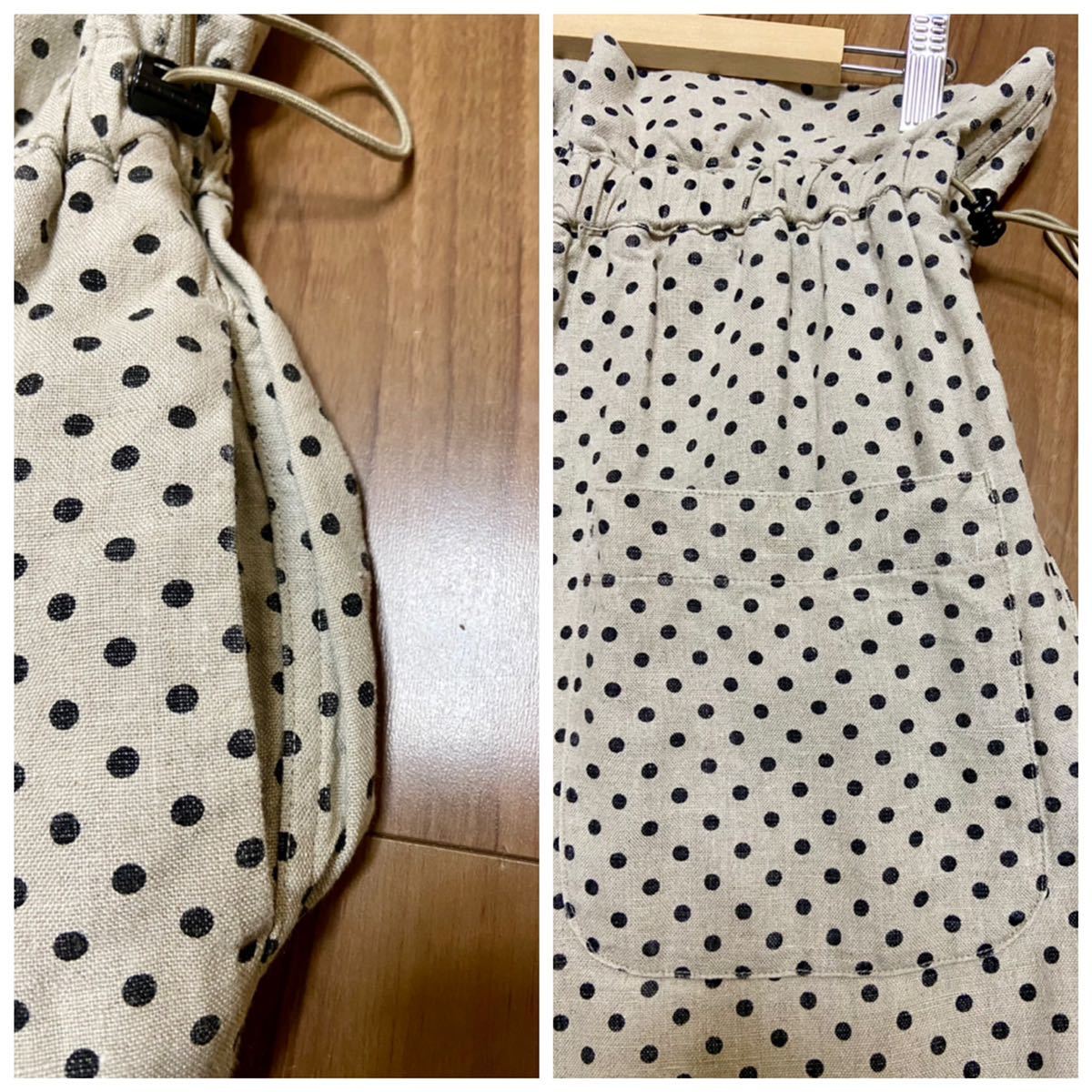 美品 BEAMS BOY リネン ドット キャンディーウエスト パンツ 美品 BEAMS BOY リネン ドット キャンディーウエスト パンツ